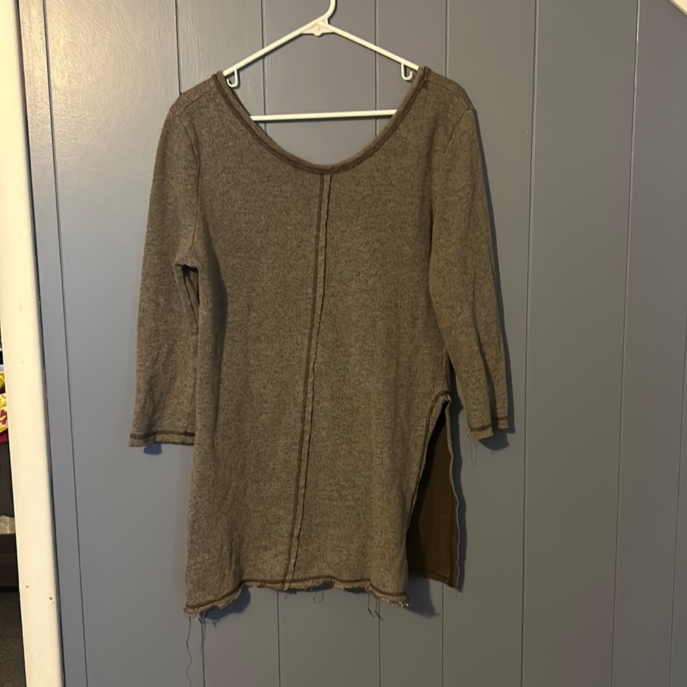 Asymmetric Brown Sweater